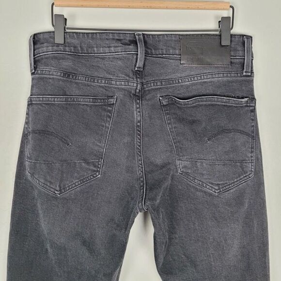 G-Star Raw 3301 Size 32 Straight Tapered Jeans Stretch Black - Picture 4 of 12